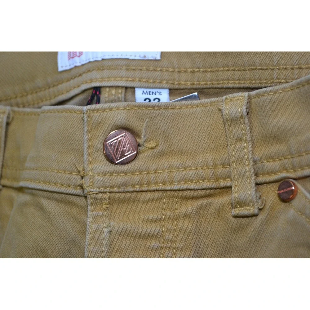 Topo Designs Jeans Mens 32x31 Brown‎ Organic Stretch Denim Slim Tapered Pants